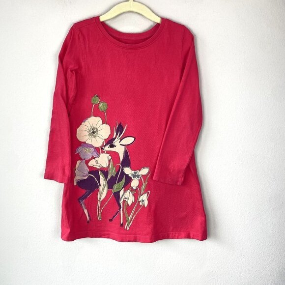 Tea Collection Other - Tea Collection Rosemarkie Graphic Dress Pink Deer 4